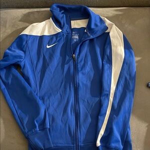 Nike Royal Blue and White Zip-Up Jacket